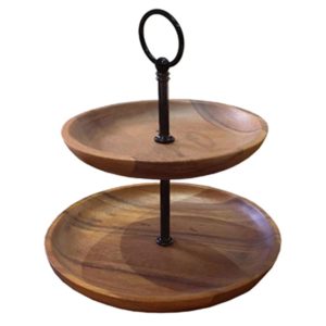 Acacia Tea Stand 2 Tier