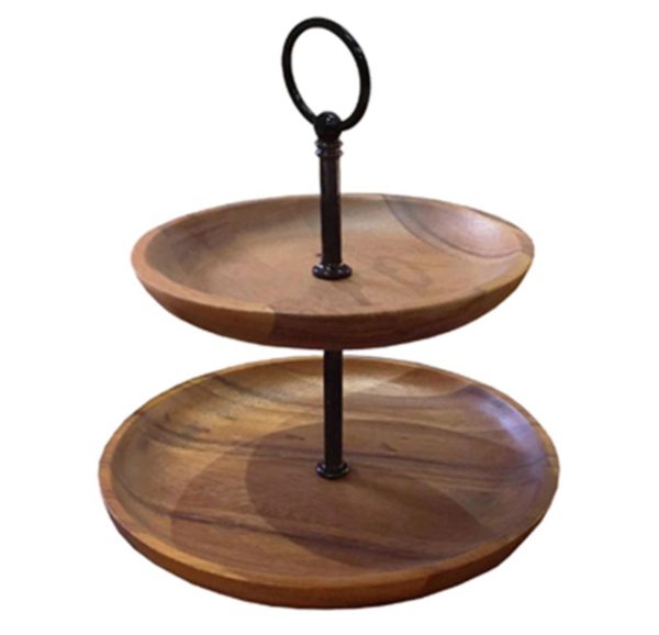 Acacia Tea Stand 2 Tier