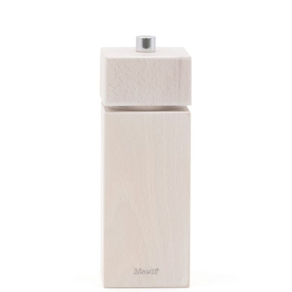 Bisetti Pepper Mill Square White 16.5 cm