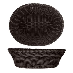 Bread Basket Chocolate Brown Oval 25x20x7cm