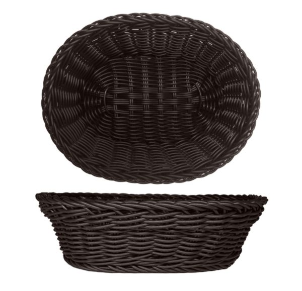 Bread Basket Chocolate Brown Oval 25x20x7cm