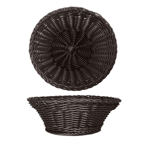 Bread Basket Chocolate Brown Round 21x7cm
