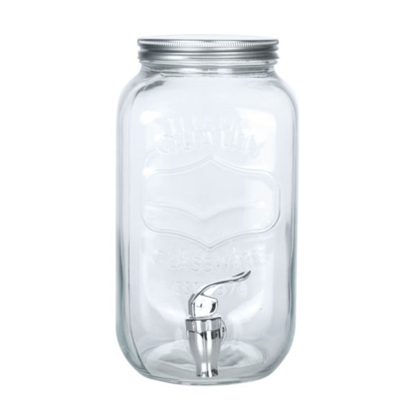 Glass Tap Jar 26x10cm 3.5L