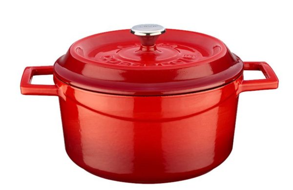 Lava Round Casserole 20 cm Red