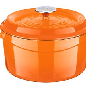 Lava Round Casserole 20cm Matt Orange – 2.82L