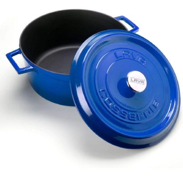 Lava Round Casserole 24 cm Blue