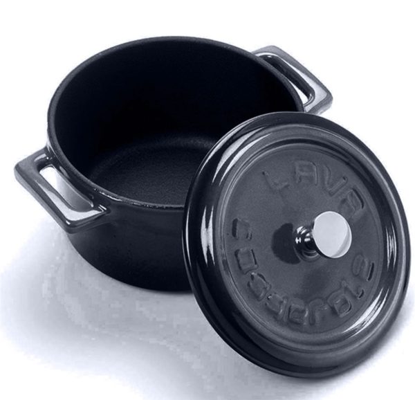 Lava Round Casserole 24 cm Mojolica Grey