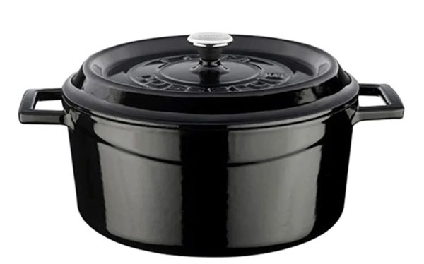 Lava Round Casserole 24cm Black – 4.49L