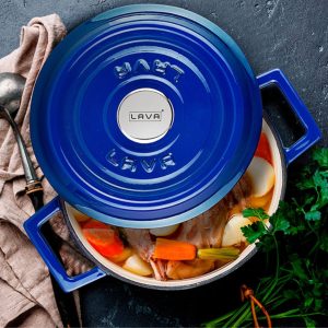 Lava Round Casserole 28 cm Blue