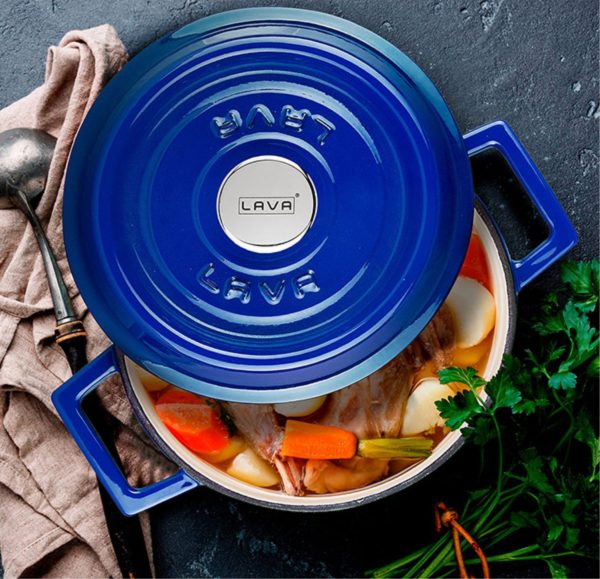 Lava Round Casserole 28 cm Blue
