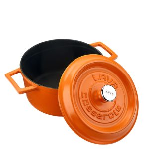 Lava Round Casserole 28cm Matt Orange – 6.7L