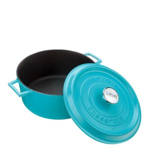 Lava Round Casserole 28cm Matt Turquoise – 6.7L