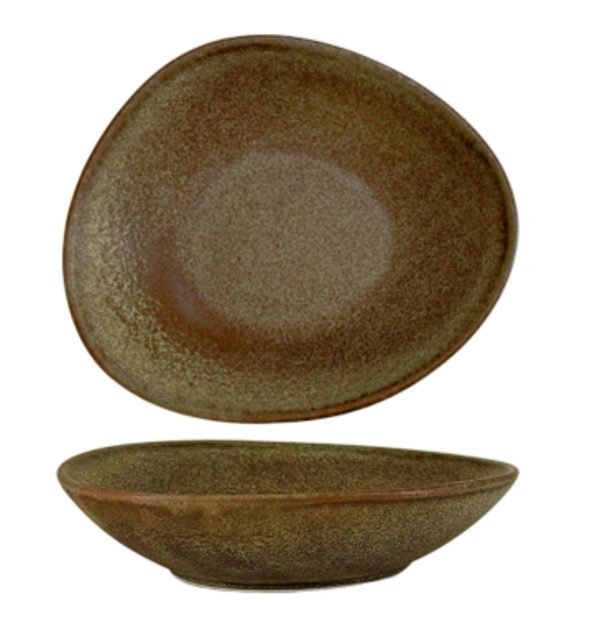 Nova Earth Mocha Oblong Deep Plate 13cm