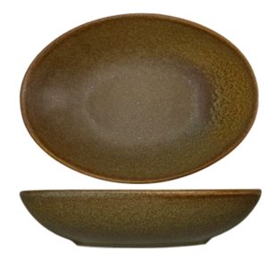 Nova Earth Mocha Oval Bowl 14.5cm