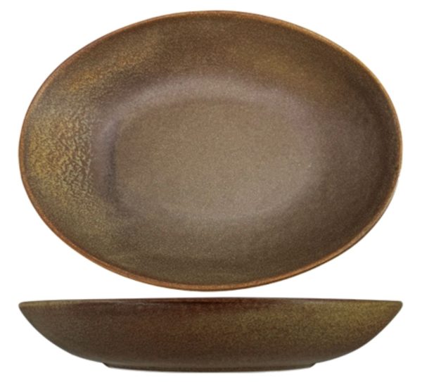 Nova Earth Mocha Oval Bowl 21.5cm