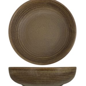 Nova Earth Mocha Shallow Bowl 14cm