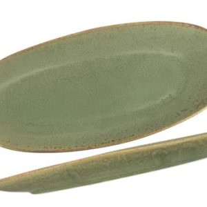 Nova Earth Sage Oval Plate 22.5 x10cm