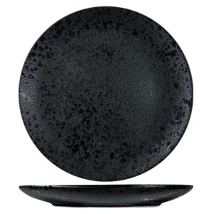 Nova Rain Black Coupe Plate 17cm
