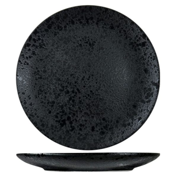 Nova Rain Black Coupe Plate 17cm