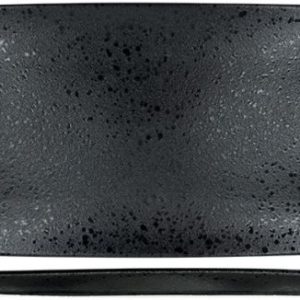 Nova Rain Black Rectangular Plate 34x19cm