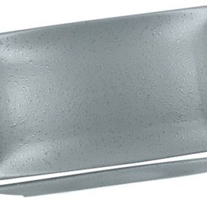 Nova Rain Grey Rectangular Plate 34x19cm