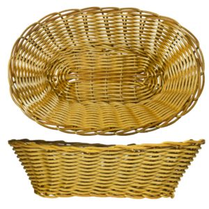 Woven Basket Oval Light Brown 250 X 160 X 60mm