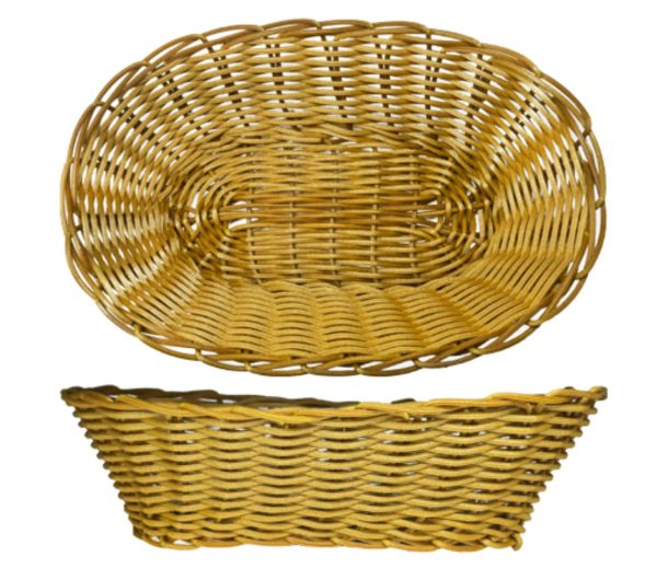 Woven Basket Oval Light Brown 250 X 160 X 60mm