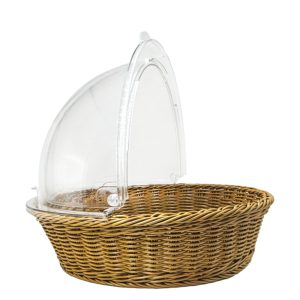 Woven Basket Round Light Brown 400 X 100mm