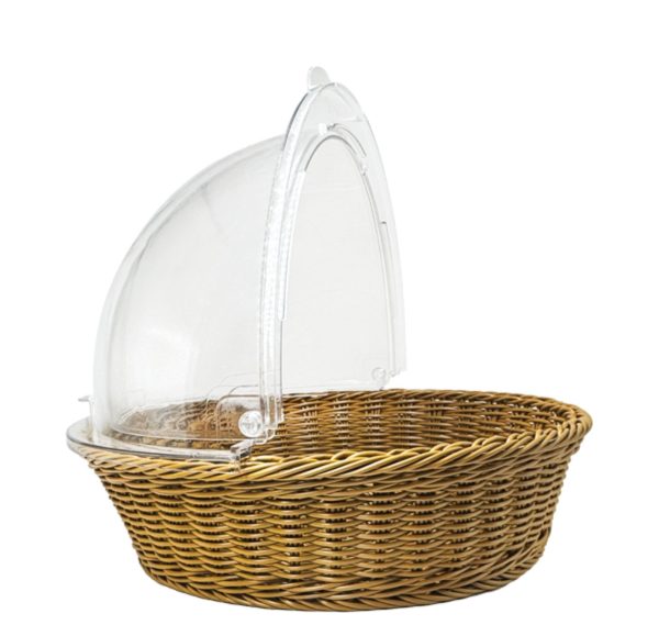 Woven Basket Round Light Brown 400 X 100mm