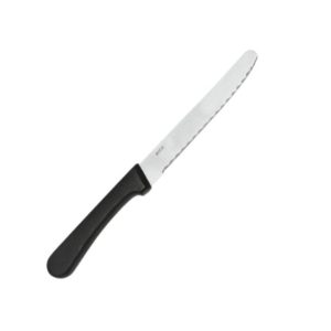 Nova Black Handle Steak Knife Round Tip