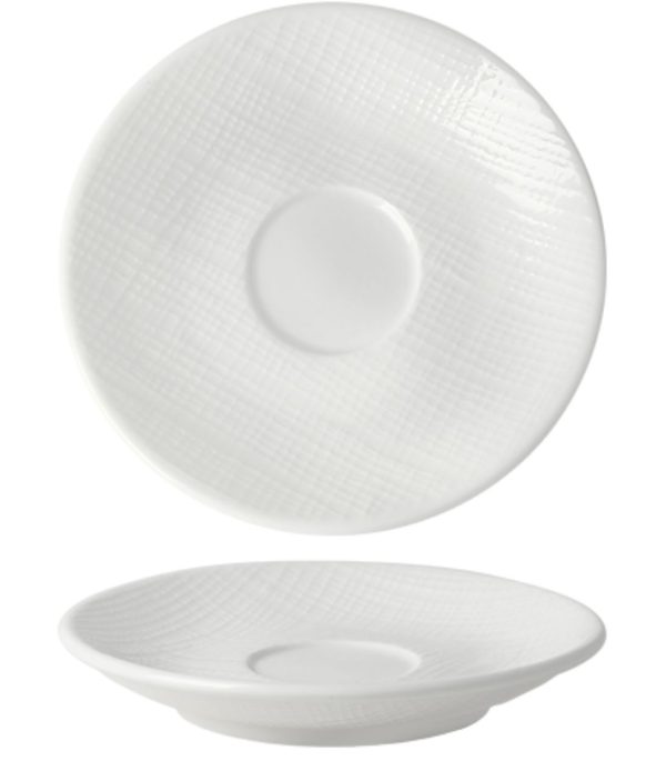 Nova Stitch White Espresso Saucer 12cm