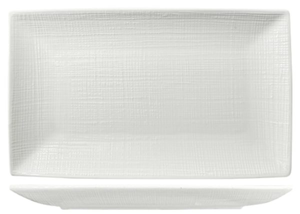 Nova Stitch White Rectangular Plate 27×16.5cm