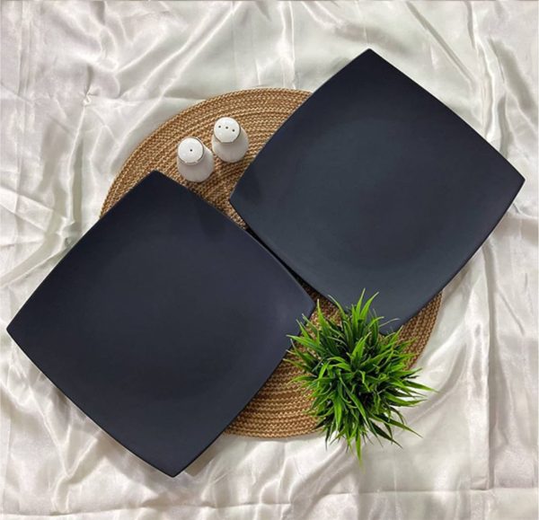 Nova Style Arc Square Plate 20 cm Matt Black