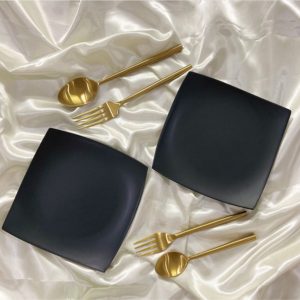 Nova Style Arc Square Plate 30 cm Matt Black