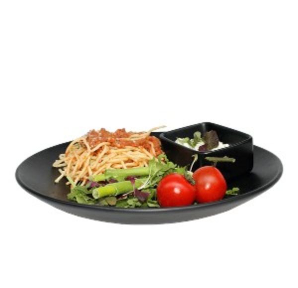 Nova Style Coupe Shallow Bowl 27.5 cm Matt Black