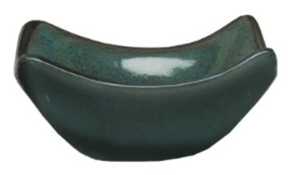 Nova Style Curved Square Soy Dish 7.5 cm Green