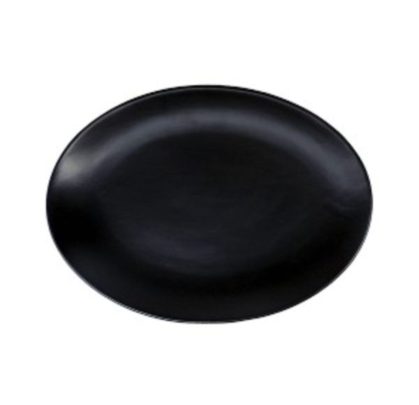 Nova Style Oval Coupe Plate 40 cm Matt Black