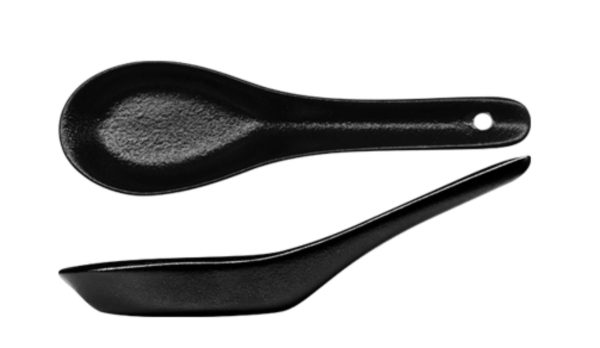 Nova Urban Texture Black Chinese Spoon 13cm