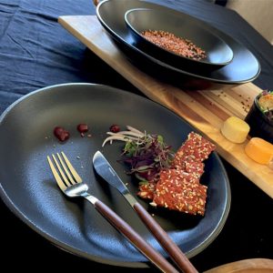 Nova Urban Texture Black Coupe Bowl 20 cm