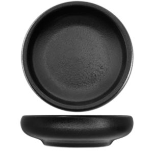 Nova Urban Texture Black Flat Bowl 8cm