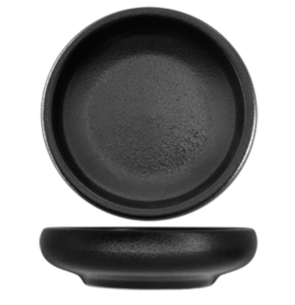 Nova Urban Texture Black Flat Bowl 8cm