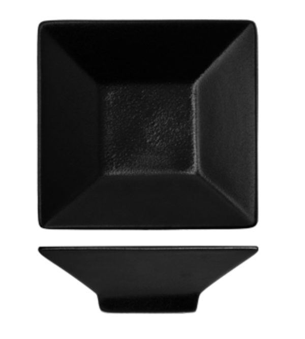 Nova Urban Texture Black Flat Trumpet Dish 11.5cm