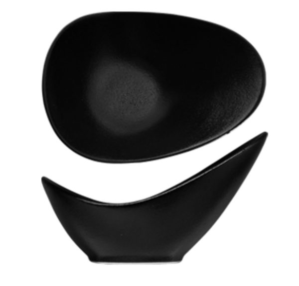 Nova Urban Texture Black Slanted Dish 10cm