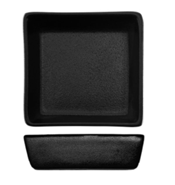 Nova Urban Texture Black Square Dish 7.5cm