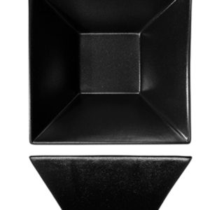 Nova Urban Texture Black Square Trumpet Bowl 18cm