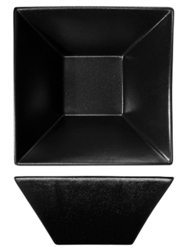Nova Urban Texture Black Square Trumpet Bowl 26cm
