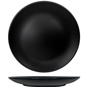 Nova Urban Textured Black Coupe Plate 20 cm