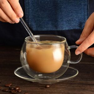 2Pc Double Wall Cappuccino Cup 180 ml