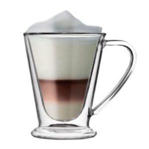 2Pc Double Wall Latte Mug 250 ml