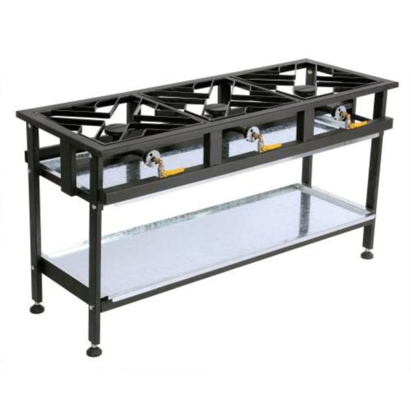 Boiling Table Gas – Commercial – 3 Burner Straight
